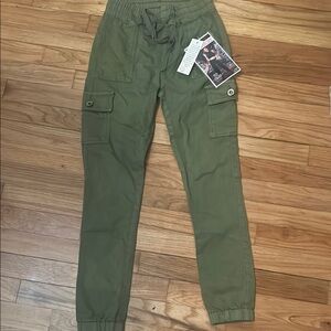 Green Cargo Jogger Pants